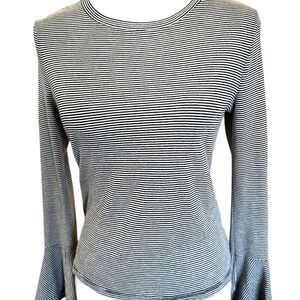 Anthropologie Ro & De Striped Bell Sleeve Knit Top Small Boho Cottagecore